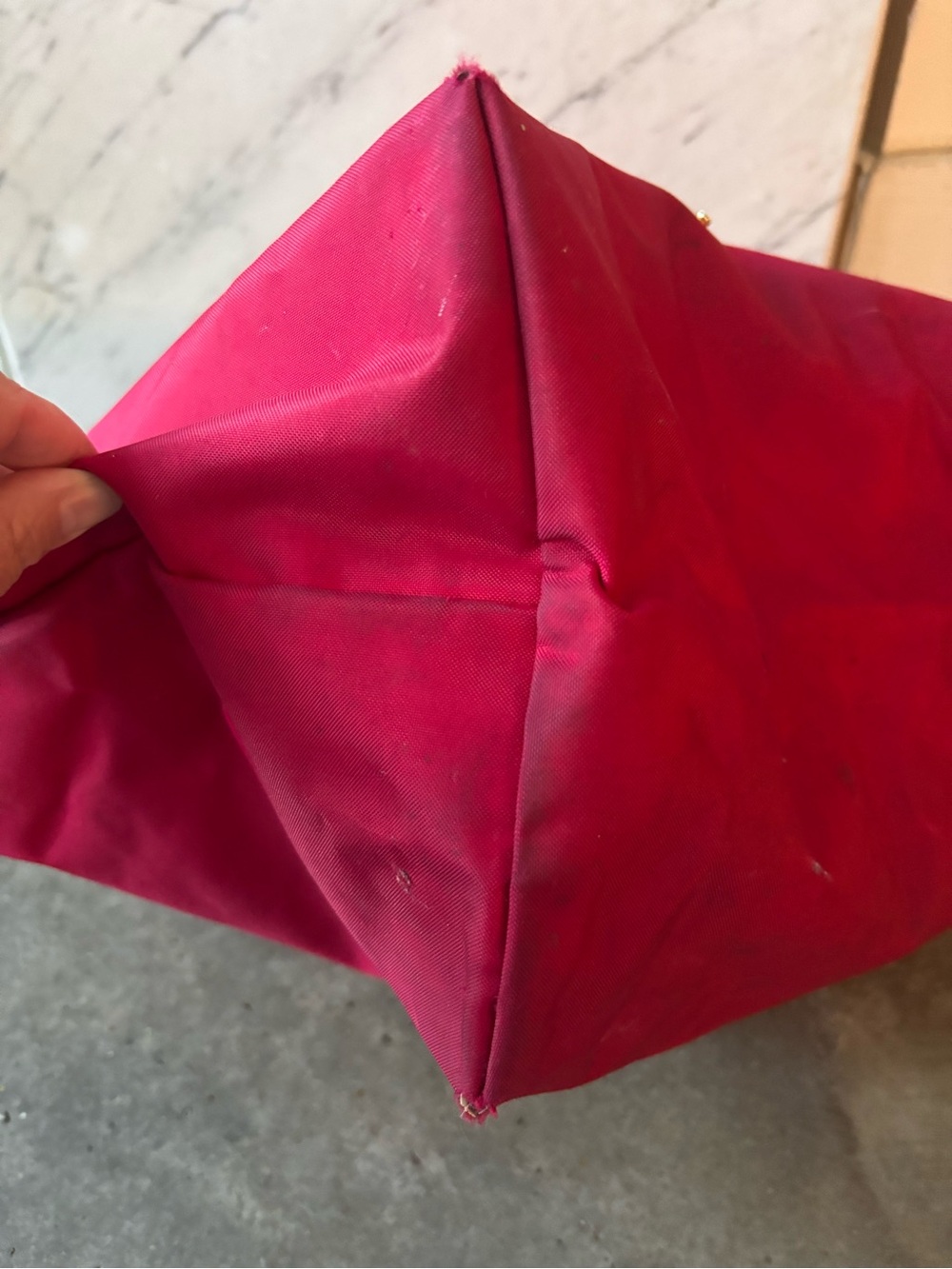 Quiet Luxury Longchamp Le Pliage Large French Nylon Folding Red Tote Bag - Picture 7 of 12